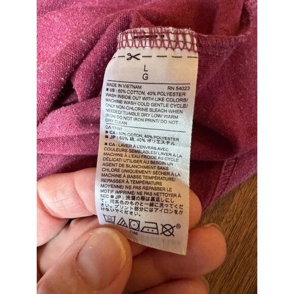 Men's Banana Republic Bicycle Diagram Parts Burgundy Graphic T Shirt Size LRG - Picture 4 of 6